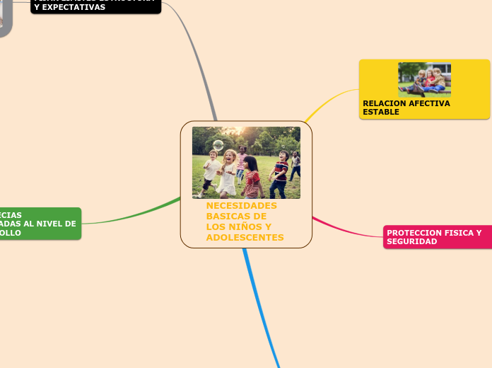 NECESIDADES BASICAS DE LOS NIÑOS Y ADOLESC...- Mind Map